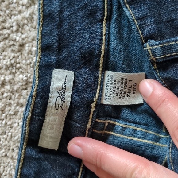 NWOT Chico's Platinum Dark Denim Straight Leg Jeans Size 1 Regular (Size 8) - Picture 2 of 4